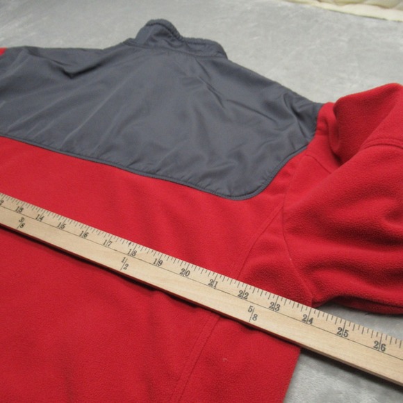 Nike Hybrid Jacket Mens Large Red Gray Colorblock 1/4 Zip Pullover Vintage 90s - Picture 11 of 13